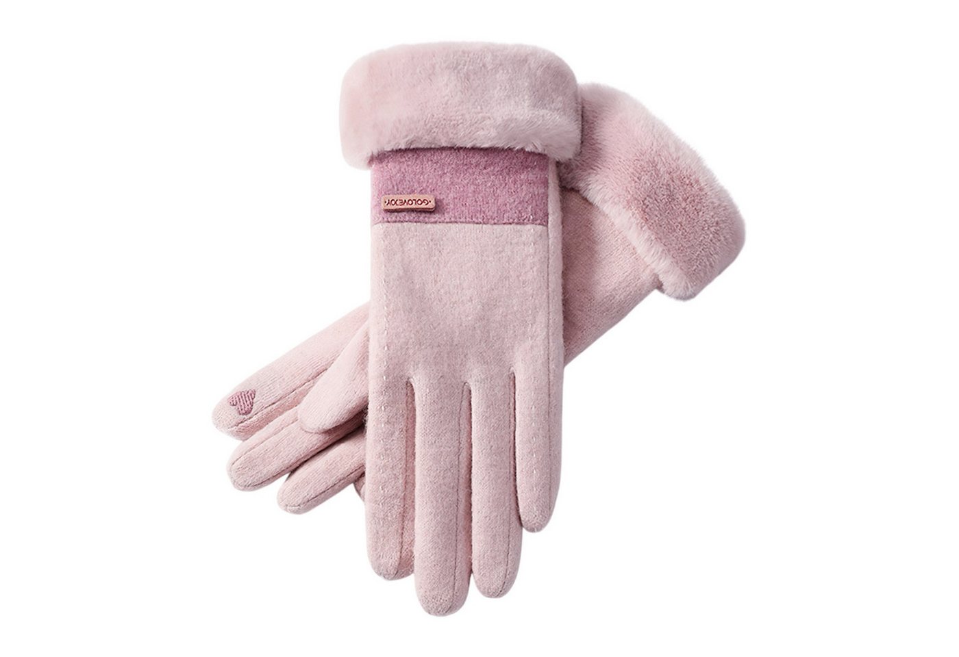 Refttenw Fleecehandschuhe Damen Touchscreen Winterhandschuhe,Warme Handschuhe,Fleecegefüttert von Refttenw