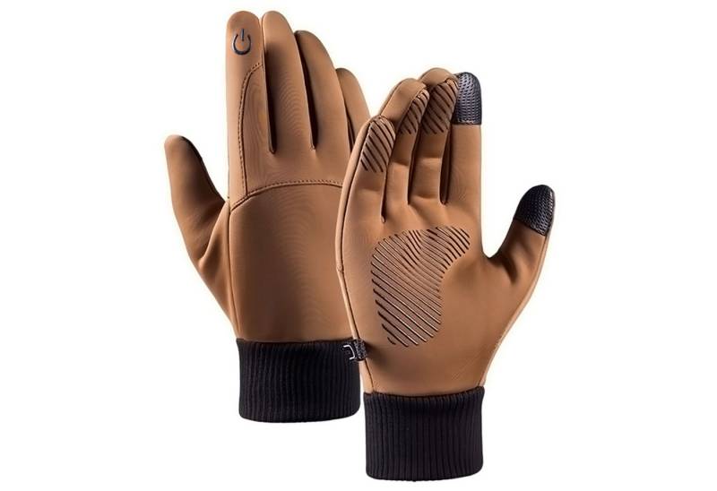 Refttenw Fleecehandschuhe Herren Damen Winterhandschuhe Motorrad Fahrrad Handschuhe Winddichte Touchscreen Anti-Rutsch von Refttenw