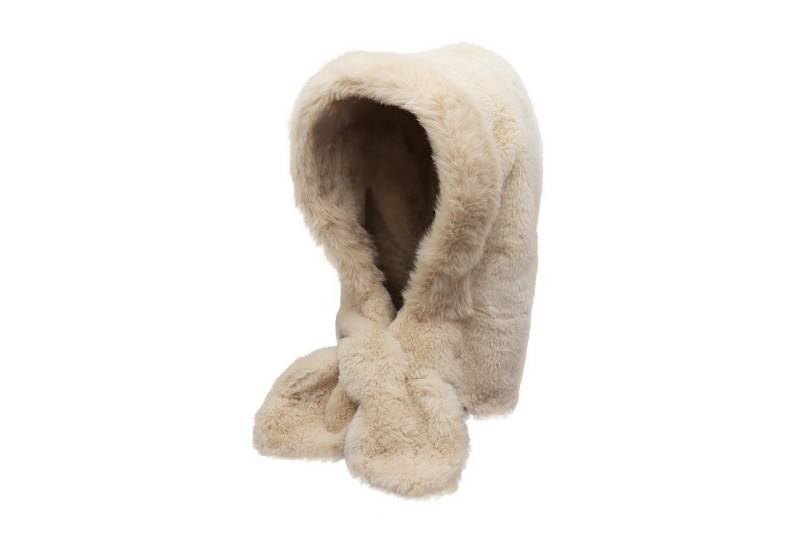 Refttenw Fleecemütze Damen Wintermütze Schal Set Dicker Plüsch Flauschige Mützen Warmer Fleece-Winterschal mit Kapuze von Refttenw