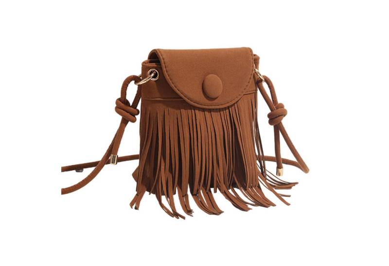 Refttenw Fransentasche Damen Boho Schultertasche,Handytasche, kleine Quaste Crossbody von Refttenw