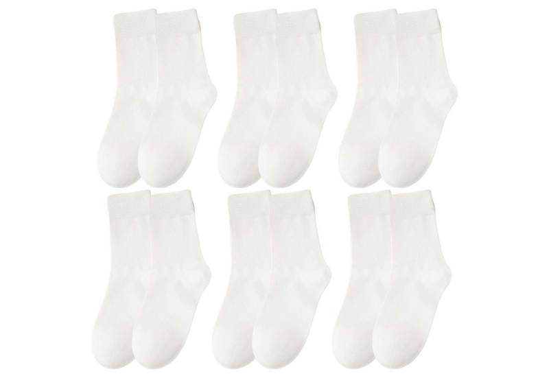 Refttenw Freizeitsocken 6 Paar Damen Baumwollsocken Sportsocken Crew Socken Sportsocken (Set, 6 Paar) Bequem, Weich, Atmungsaktiv von Refttenw