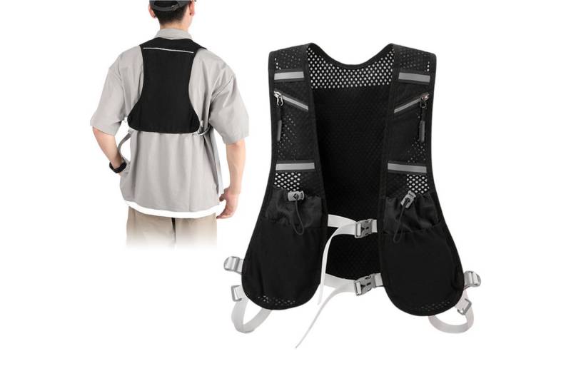 Refttenw Funktionsweste Trail Rucksack weste,Laufweste Unisex,Atmungsaktiv, reflektierend von Refttenw
