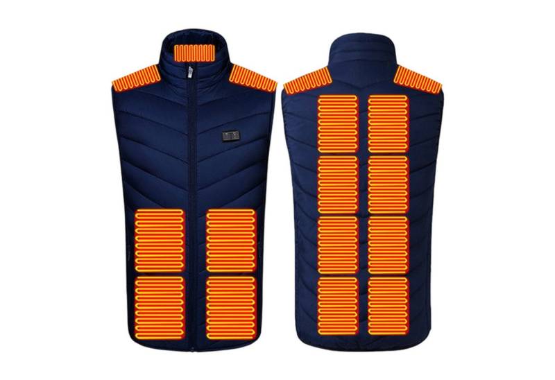 Refttenw Funktionsweste gefütterte Heizweste Beheizbare Weste mit einstellbar 3 Stufen 17 Heizzonen (unabhängige steuerung beim Bauch- und Rückenbereich) von Refttenw