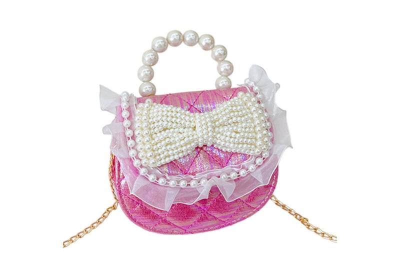 Refttenw Geldbörse Kinder Perlenschleife Geldbörse, Mädchen mini Handtasche Umhängetasche von Refttenw