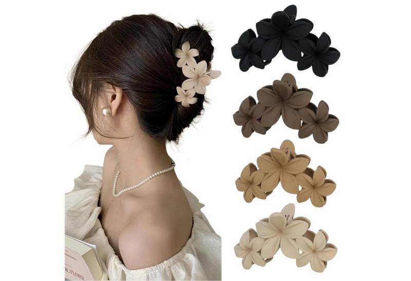 Refttenw Haarspange 4St/6St Damen Haarklammer French Haarschmuck, Flache Haarklammern, Set, 4-tlg. von Refttenw