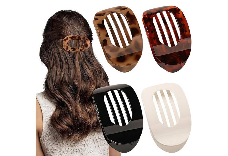 Refttenw Haarspange 4St/6St Damen Haarklammer French Haarschmuck, Flache Haarklammern, Set, 4-tlg. von Refttenw