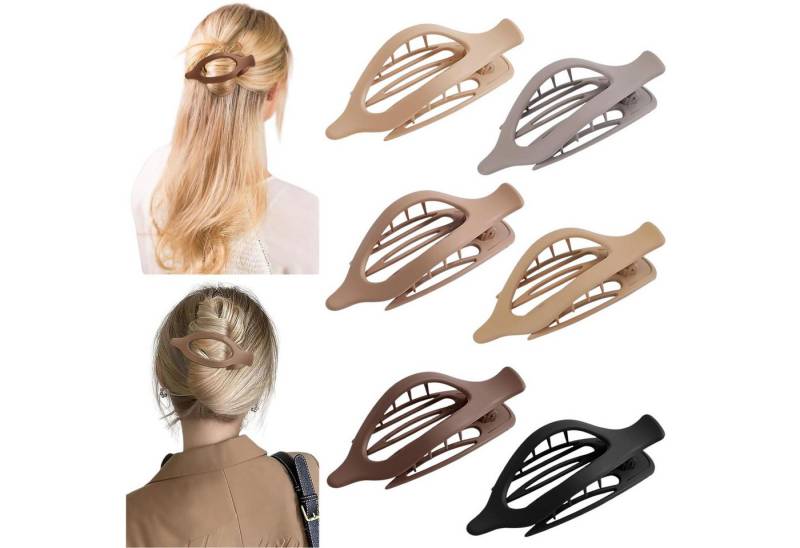 Refttenw Haarspange 4St/6St Damen Haarklammer French Haarschmuck, Flache Haarklammern, Set, 6-tlg. von Refttenw
