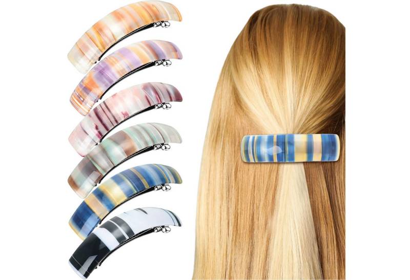 Refttenw Haarspange für Dicke Haare Große Haarklammer Damen 6 St, Vertikale Streifen von Refttenw