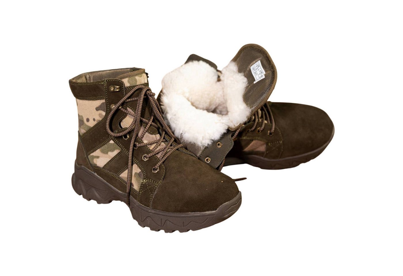 Refttenw Herren Schneestiefel,Tarnung Winterschuhe,Warm Gefüttert Schneestiefel Winterstiefel von Refttenw