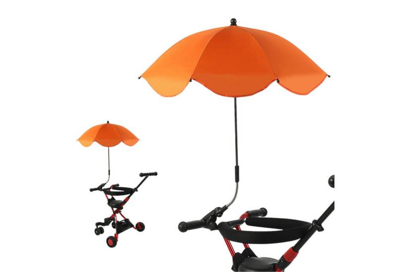 Refttenw Kinderwagenschirm Sonnenschirm Kinderwagen UPF50+ mit Verstellbarer Universeller Klemme, Ø 66 cm von Refttenw