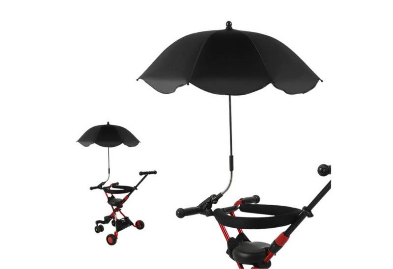 Refttenw Kinderwagenschirm Sonnenschirm Kinderwagen UPF50+ mit Verstellbarer Universeller Klemme, Ø 66 cm von Refttenw