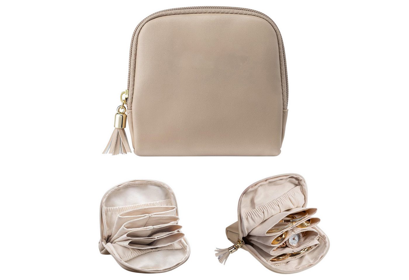 Refttenw Kosmetiktasche Schmuckaufbewahrungstasche,Mini-Geldbörse,Kosmetiktasche mit Quaste von Refttenw