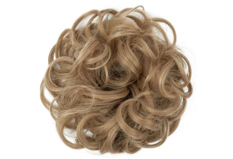 Refttenw Kunsthaarperücke Haarteil Mit Gummiband Messy Bun Groß Dutt Gelockt Haarteil natürlich von Refttenw