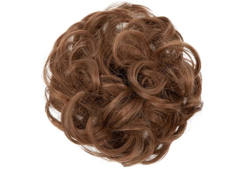 Refttenw Kunsthaarperücke Haarteil Mit Gummiband Messy Bun Groß Dutt Gelockt Haarteil natürlich von Refttenw