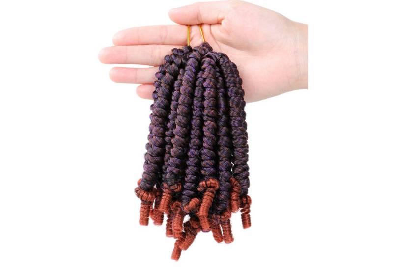 Refttenw Kunsthaarperücke Kurze Bob Häkelhaare 15 cm 20-tlg Lockige Häkelzöpfe Flechthaare von Refttenw