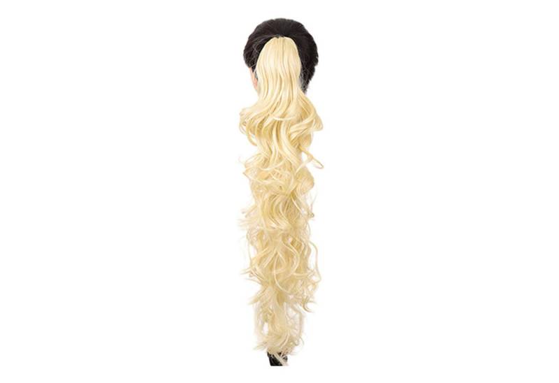 Refttenw Kunsthaarperücke Ponytail Extensions 70cm Gewellt Lockig Kunsthaare Lang Haar, Klammer Clip in Extensions von Refttenw