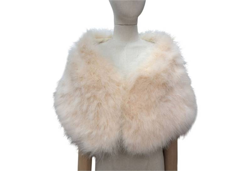 Refttenw Modeschal Damen Elegant Leicht und Warm Brautkleid Party Schal aus Federn,120cm von Refttenw