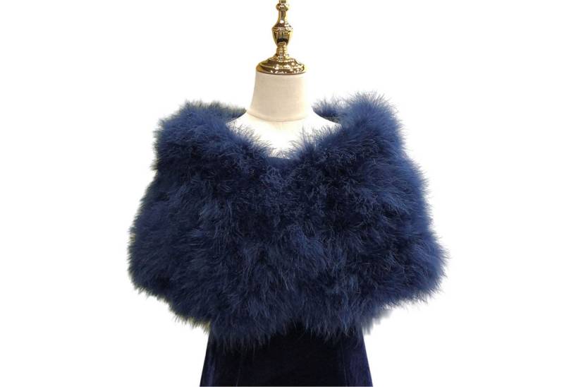 Refttenw Modeschal Damen Elegant Leicht und Warm Brautkleid Party Schal aus Federn,120cm von Refttenw