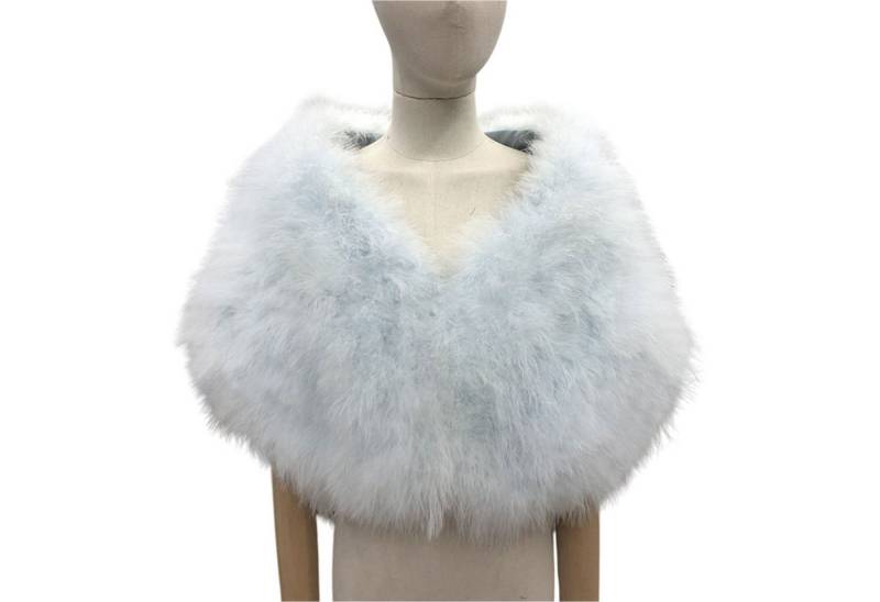 Refttenw Modeschal Damen Elegant Leicht und Warm Brautkleid Party Schal aus Federn,120cm von Refttenw