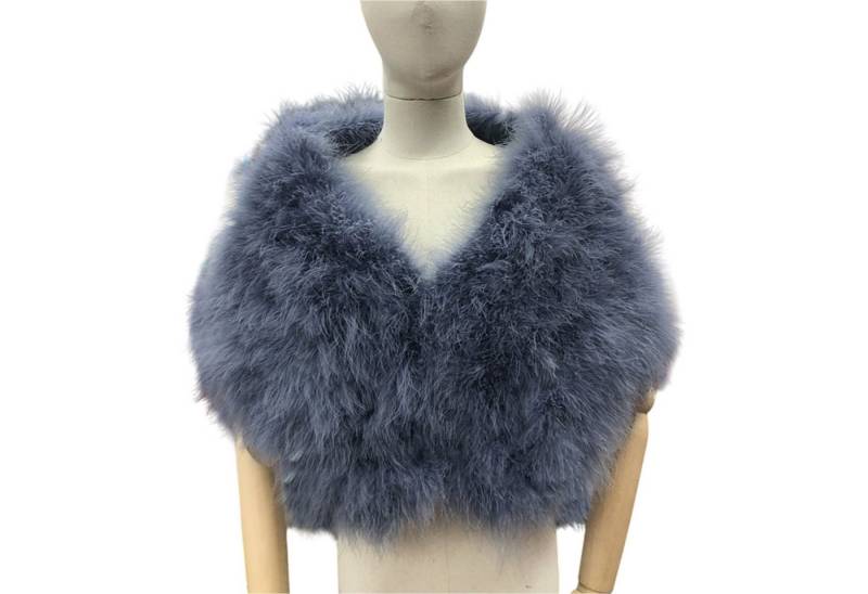 Refttenw Modeschal Damen Elegant Leicht und Warm Brautkleid Party Schal aus Federn,120cm von Refttenw