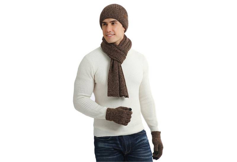Refttenw Mütze & Schal 3 in 1 Mütze Schal Handschuh Set Für Herren Damen Weiche Warme Gestrickt Winter Strickmütze, Schal & Handschuh-Sets Refttenw Mütze & Schal 3 in 1 Mütze Schal Handschuh Set Für Herren Damen Weiche Warme Gestrickt Winter Strickmütze, Schal & Handschuh-Sets von Refttenw