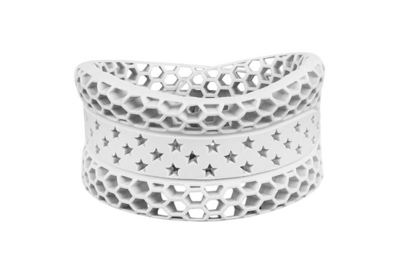 Refttenw Nackenstütze Ergonomisch Verstellbare Nackenstütze Atmungsaktive Halskrause, Silikon Wabenstruktur Hals-Bandage Klettverschluss von Refttenw