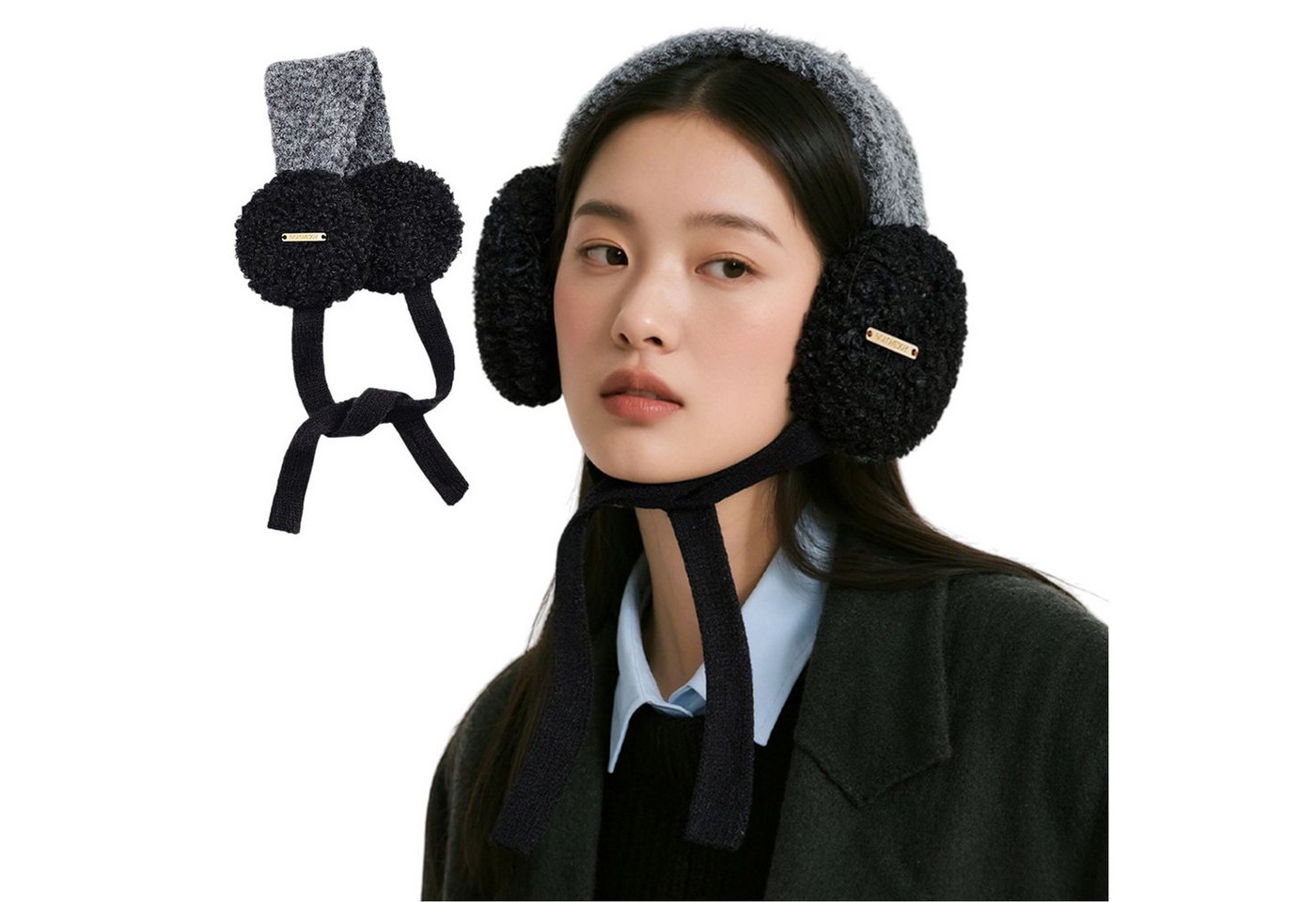 Refttenw Ohrenwärmer Damen Weiche Ohrenschützer ohne Bügel- Warme Kälteschutz& Anschmiegsam Leicht & faltbar von Refttenw