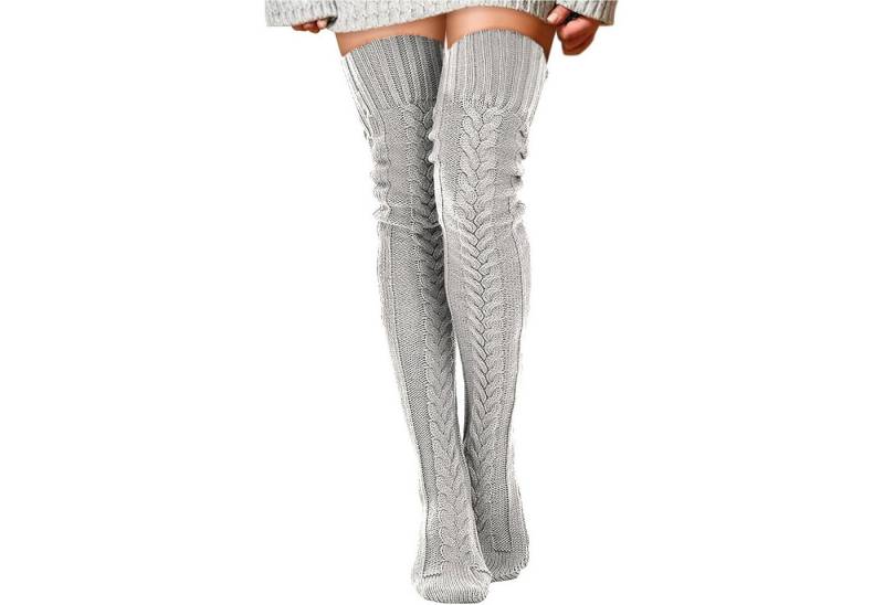 Refttenw Overknees 1 Paar Damen Lange Warm Kniestrümpfe, Strümpfe Beinstulpen Socken von Refttenw