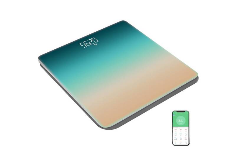 Refttenw Personenwaage Personen Digitalwaage,Digitale Körperwaage mit Bluetooth-Funktion, LCD-Display mit großen Zahlen von Refttenw