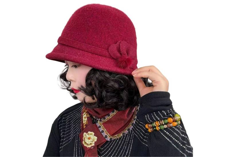 Refttenw Plüschmütze Verstellbare Damen-Hutperücke, einteilig, plus Samthut von Refttenw