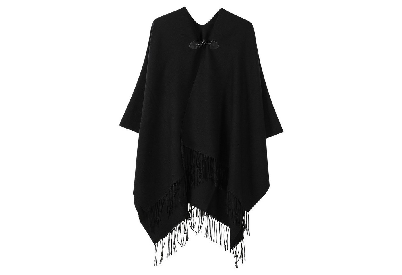 Refttenw Poncho Damen Warm Elegant Poncho,Cardigans Pullover,Mit Quasten,Knöpfen von Refttenw