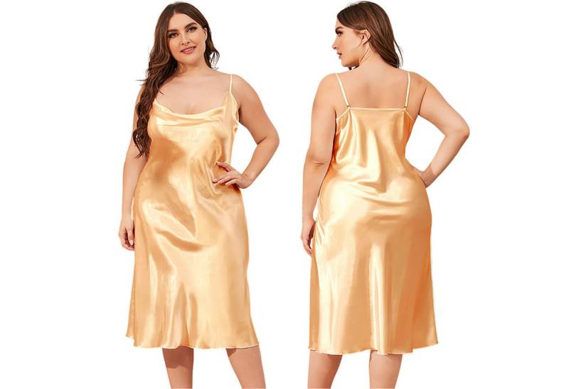 Refttenw Pyjama Nachthemd für Damen in großen Größen,Einstellbar Nachtkleid,Unterkleid von Refttenw