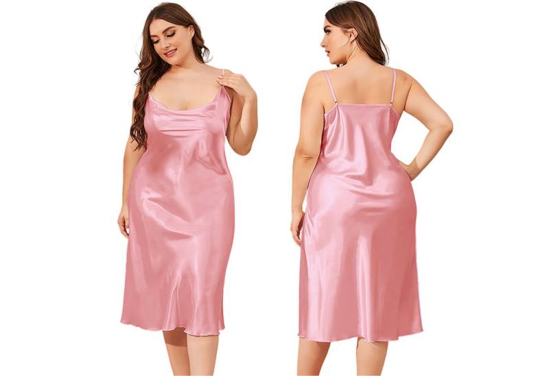 Refttenw Pyjama Nachthemd für Damen in großen Größen,Einstellbar Nachtkleid,Unterkleid von Refttenw