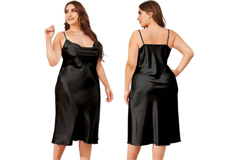 Refttenw Pyjama Nachthemd für Damen in großen Größen,Einstellbar Nachtkleid,Unterkleid von Refttenw