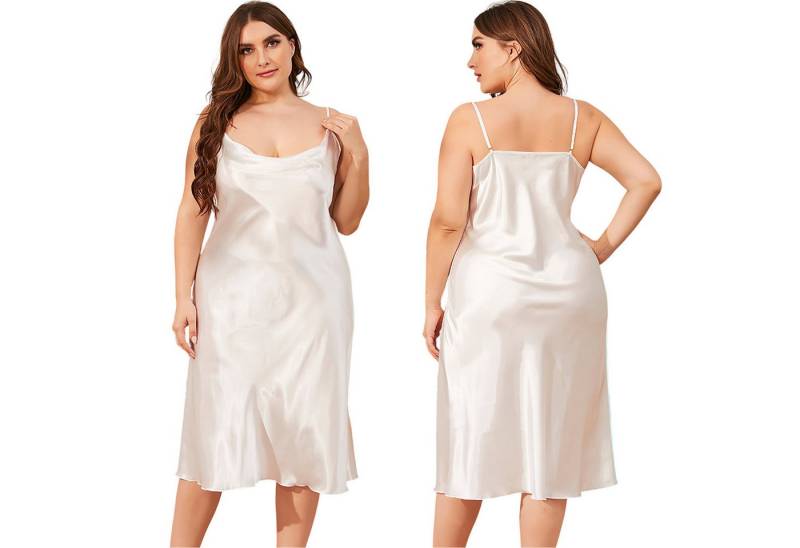 Refttenw Pyjama Nachthemd für Damen in großen Größen,Einstellbar Nachtkleid,Unterkleid von Refttenw
