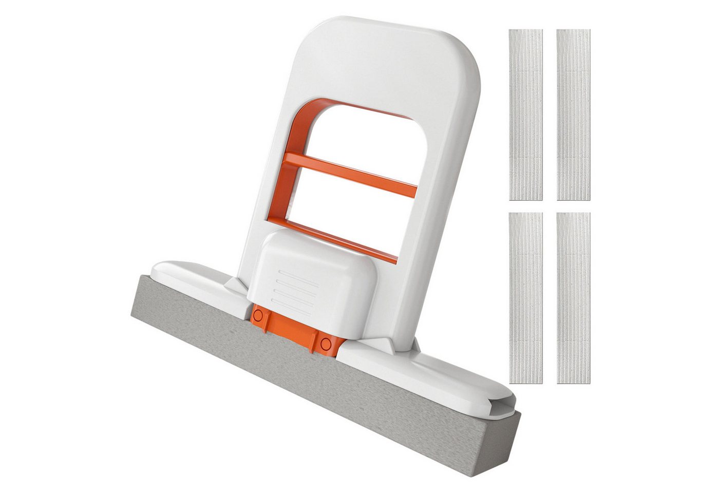 Refttenw Reinigungsschwamm Faltbarer Tischschwammmopp,Reinigungsbürste,mit Ersatz-Baumwollköpfen von Refttenw