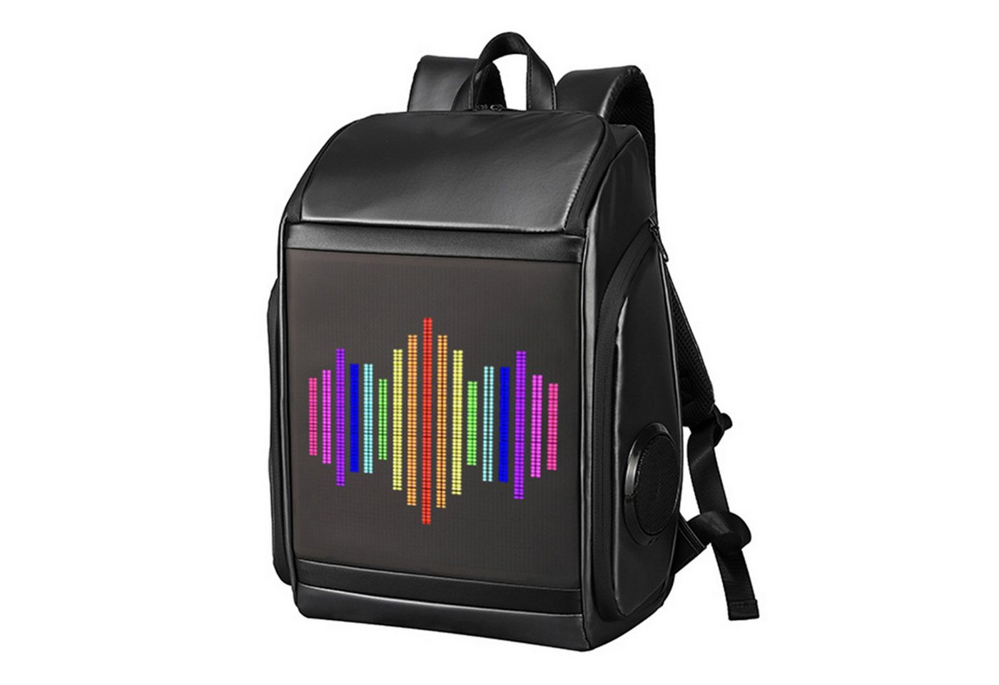 Refttenw Rucksack LED Rucksack mit Bluetooth Lautsprecher Wasserdichte Reiserucksack, Laptoprucksack, LED-Bildschirm Programmierbarer Rucksack Refttenw Rucksack LED Rucksack mit Bluetooth Lautsprecher Wasserdichte Reiserucksack, Laptoprucksack, LED-Bildschirm Programmierbarer Rucksack von Refttenw