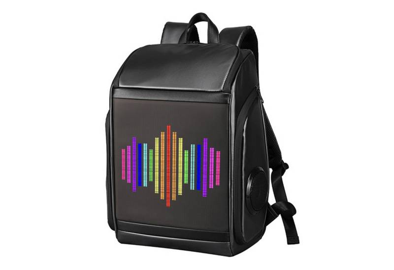 Refttenw Rucksack LED Rucksack mit Bluetooth Lautsprecher Wasserdichte Reiserucksack, Laptoprucksack, LED-Bildschirm Programmierbarer Rucksack von Refttenw