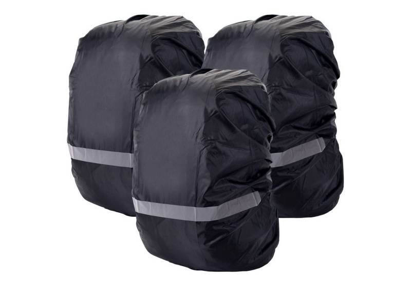 Refttenw Rucksack-Regenschutz 3 Stück Regenschutz Rucksack mit Reflektorstreifen Wasserdichte, 15-70L, Perfekt für Outdoor Aktivitäten von Refttenw