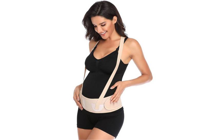 Refttenw Schwangerschaftsgürtel Verstellbarer Schwangerschafts-Bauchstützgürtel mit Schultergurten von Refttenw