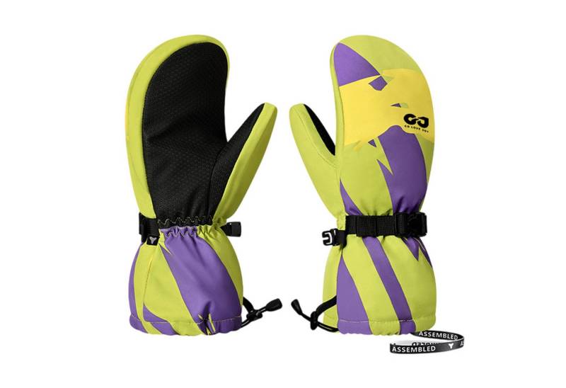 Refttenw Skihandschuhe Kinder Fäustlinge Thermohandschuhe Winterhandschuhe für Snowboard Wasserabweisend und Winddicht, für 4-12Jahre Jungen Mädchen von Refttenw