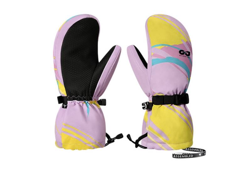 Refttenw Skihandschuhe Kinder Fäustlinge Thermohandschuhe Winterhandschuhe für Snowboard Wasserabweisend und Winddicht, für 4-12Jahre Jungen Mädchen von Refttenw