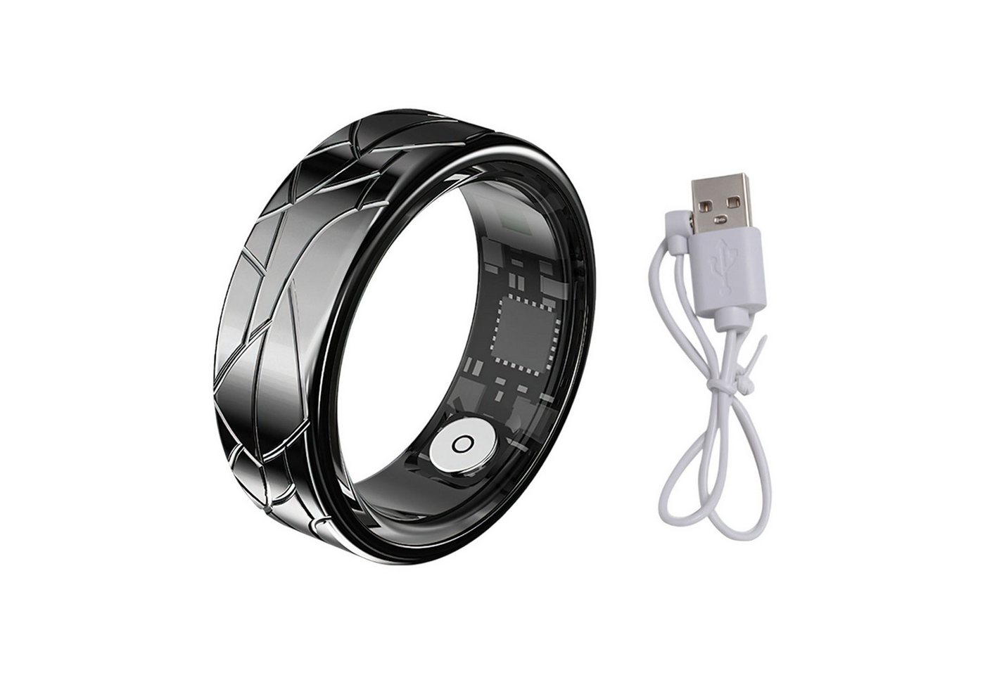 Refttenw Smart Ring mit 24/7 Gesundheitsmonitor & Ferngesteuerte - Wasserdicht & Leicht, Aktivitätstracker, Herzfrequenz, SpO2, Schlaf von Refttenw