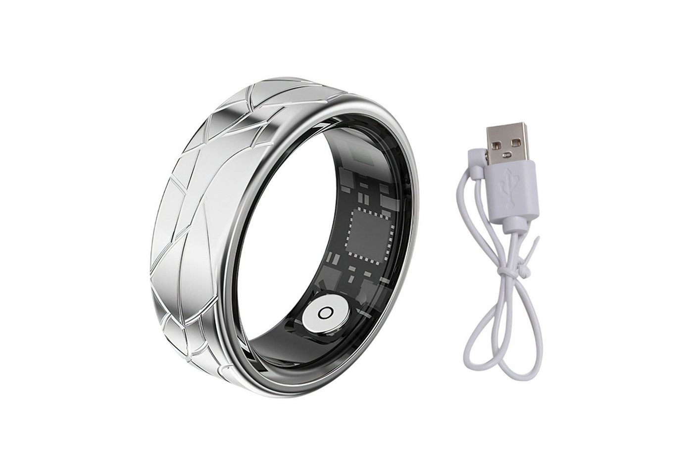 Refttenw Smart Ring mit 24/7 Gesundheitsmonitor & Ferngesteuerte - Wasserdicht & Leicht, Aktivitätstracker, Herzfrequenz, SpO2, Schlaf von Refttenw