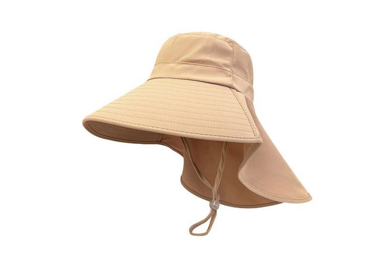 Refttenw Sonnenhut Damen Breiter Krempe Sonnenhut UV Schutz Strandhut mit Nackenklappe von Refttenw