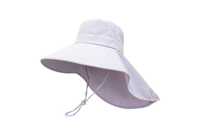 Refttenw Sonnenhut Damen Breiter Krempe Sonnenhut UV Schutz Strandhut mit Nackenklappe von Refttenw