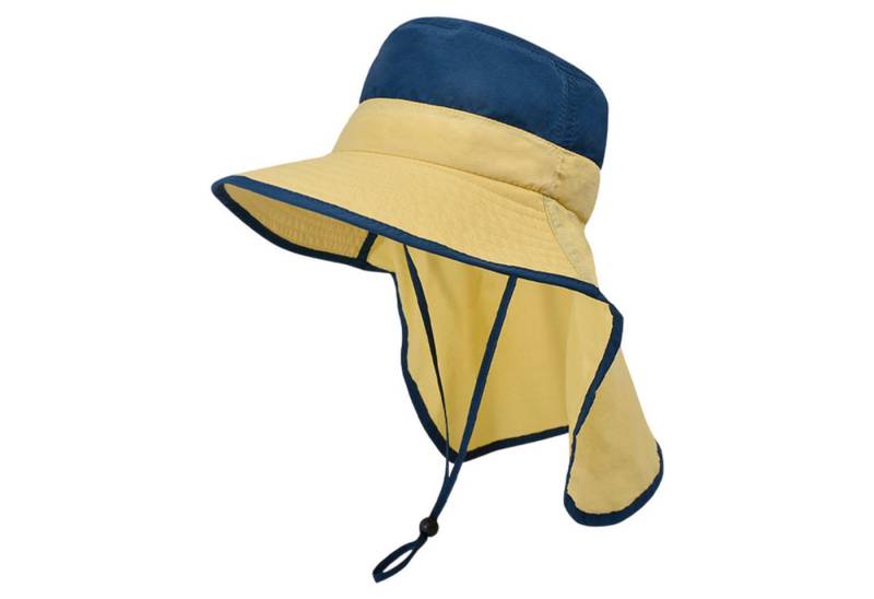Refttenw Sonnenhut Kinder Strandhut, Mädchen und Jungen Fischerhut mit Nackenschutz Verstellbarer Sommerhut für 4-10 Jahre Kinder von Refttenw