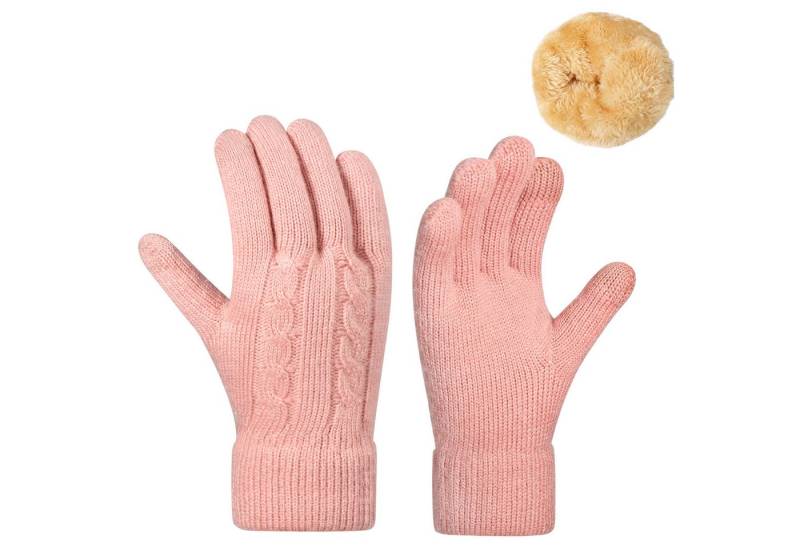 Refttenw Strickhandschuhe Damen Winterhandschuhe mit Fleecefutter, Touchscreen-Design von Refttenw