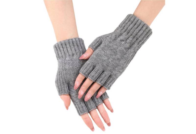 Refttenw Strickhandschuhe Fingerlose Strickhandschuhe,Bequeme, warme Winterhandschuhe von Refttenw