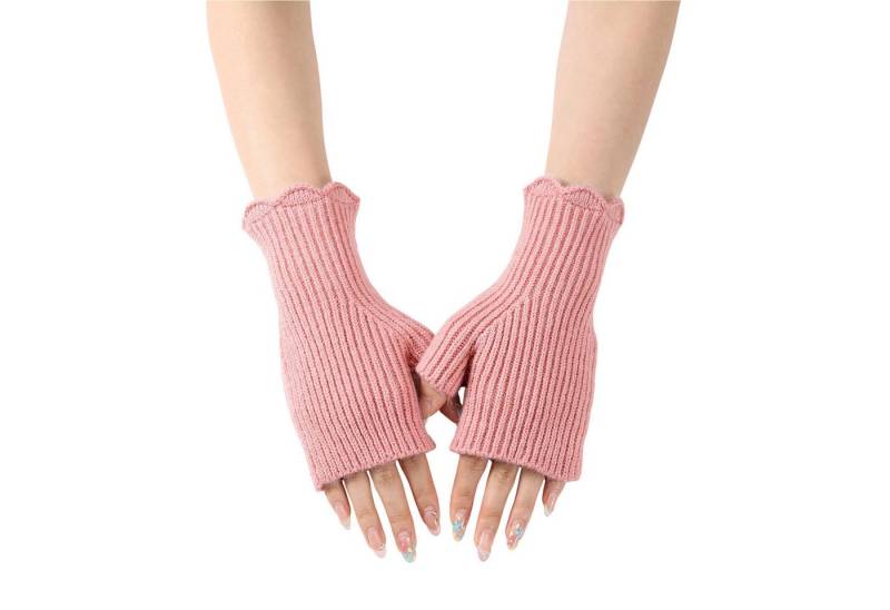 Refttenw Strickhandschuhe Strick-Fingerhandschuhe,Halb-Finger-Handschuhe,Elastische,Wärme von Refttenw